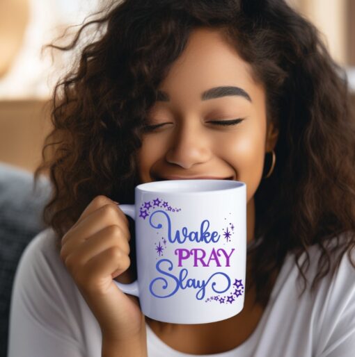 Wake Pray Slay Single-sided Mug - Image 2