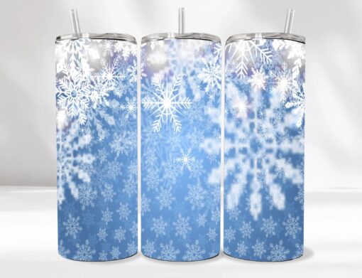 20 oz. Blue "Let It Snow" Tumbler