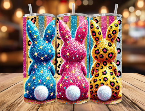 "Glittery Bunny Butts" Tumbler