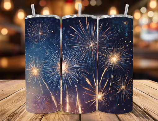 "Midnight Fireworks Celebration" Tumbler 🎆✨🥤