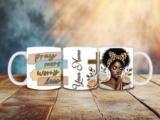 12 oz Personalized African-American Mugs