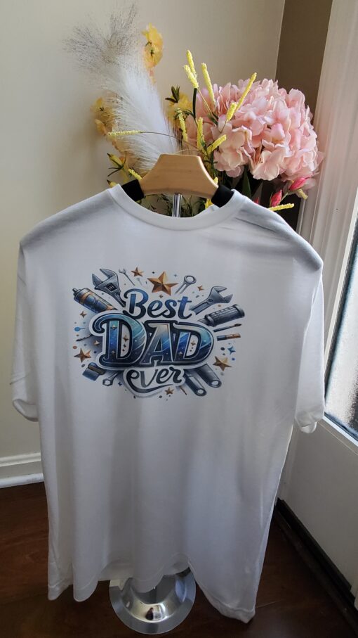 Best Dad Ever Tool Theme T-Shirt – Father’s Day Gift for Handy Dads (Sizes XL–3X) - Image 5
