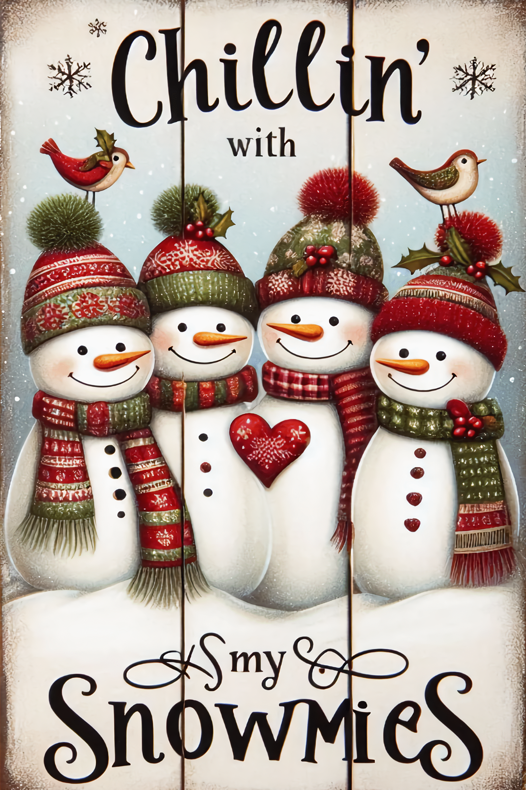 Chillin’ with My Snowmies Garden Flag - Image 2